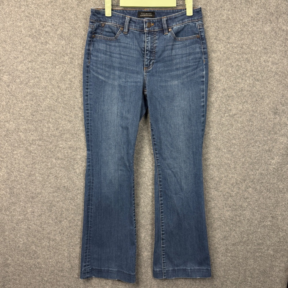 Talbots Flawless Five Pocket Curvy Fit Flare Jeans Medium Wash Size 2